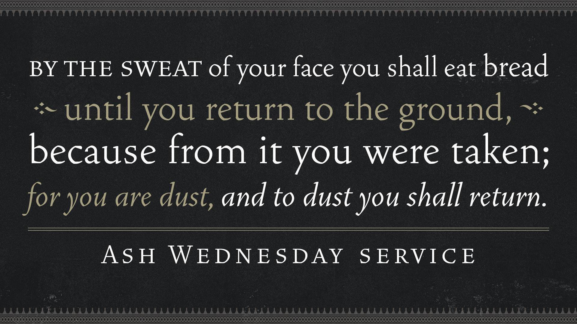 Ash Wednesday Service